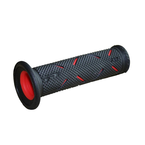 Ръкохватки Pro Grip - grips double density road 717 затворен край black/red