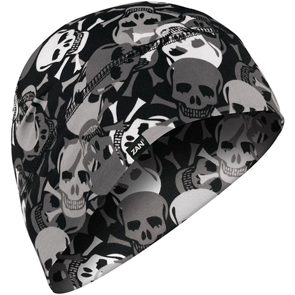 Боне за глава Zan Headgear Allover Skull - Black Gray