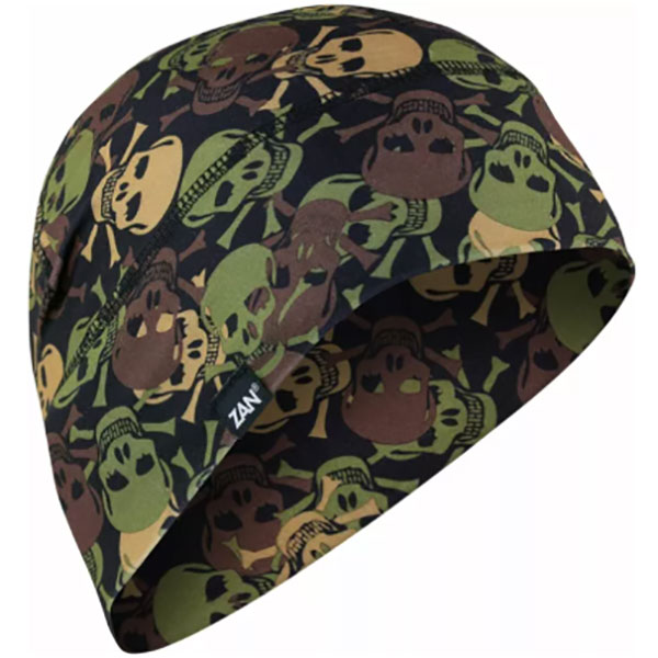 Боне за глава Zan Headgear Allover Skull - Black Green