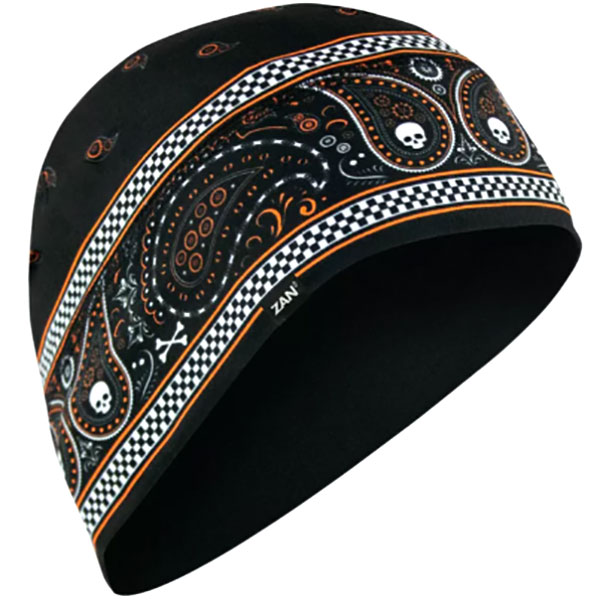 Боне за глава Zan Headgear Classic Bandana - Black Orange