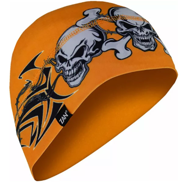 Боне за глава Zan Headgear Tribal Skull - Black Orange