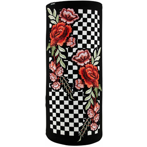 Яка Zan Headgear Checkered Floral - Black Red White