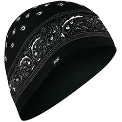 Боне за глава Zan Headgear Paisley - Black Gray White