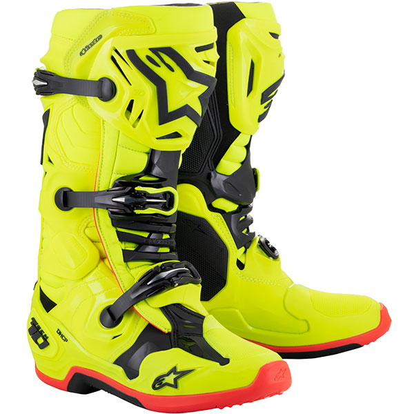 Ботуши Alpinestars TECH 10 - Yellow Fluo Red Fluo