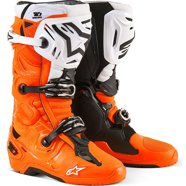 Ботуши Alpinestars TECH 10 Enduro - Orange Fluo Black White