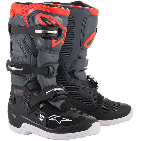 Юношески ботуши Alpinestars TECH 7S - Gray Black Red