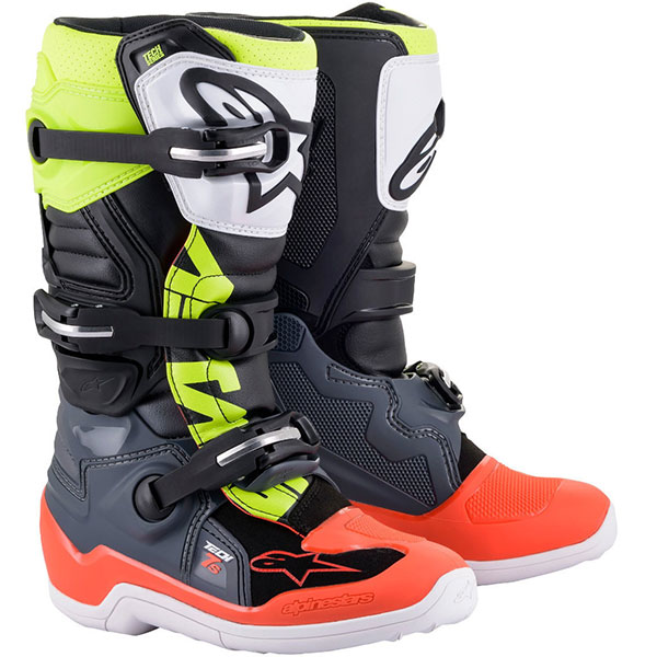 Юношески ботуши Alpinestars TECH 7S - Gray Red Yellow