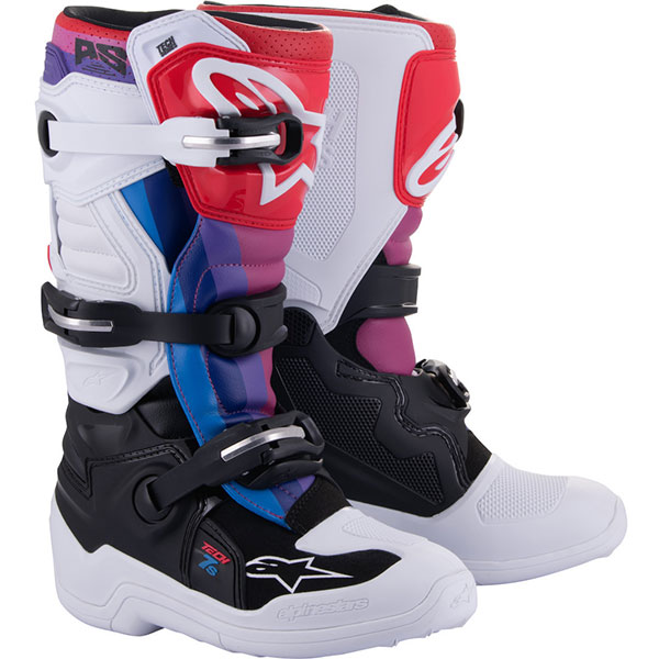 Юношески ботуши Alpinestars TECH 7S - White Black Rainbow