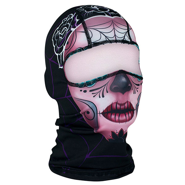 Боне Zan Headgear Sugar Skull - Black Pink Red