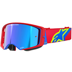 Очила за мотокрос Alpinestars Supertech Corp Red Blue - Blue Mirror