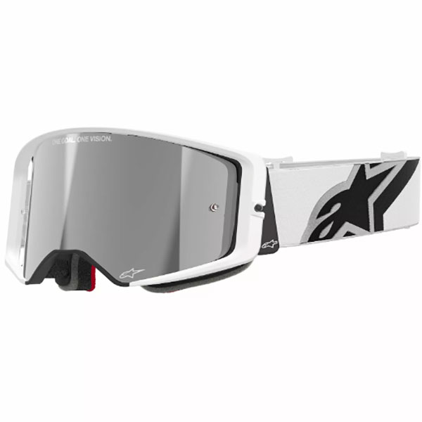 Очила за мотокрос Alpinestars Supertech Corp White - Silver Mirror