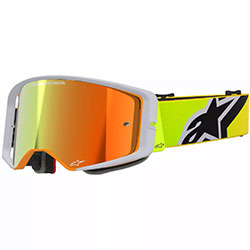 Очила за мотокрос Alpinestars Supertech Corp Yellow Gray - Red Mirror