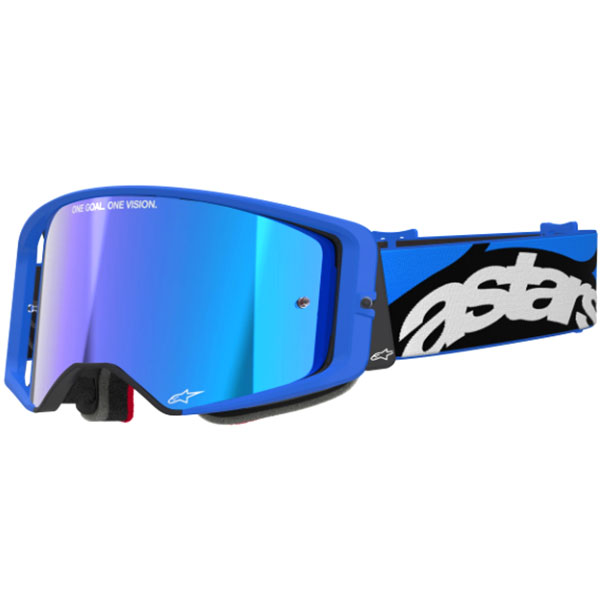 Очила за мотокрос Alpinestars Supertech Stream Blue - Blue Mirror