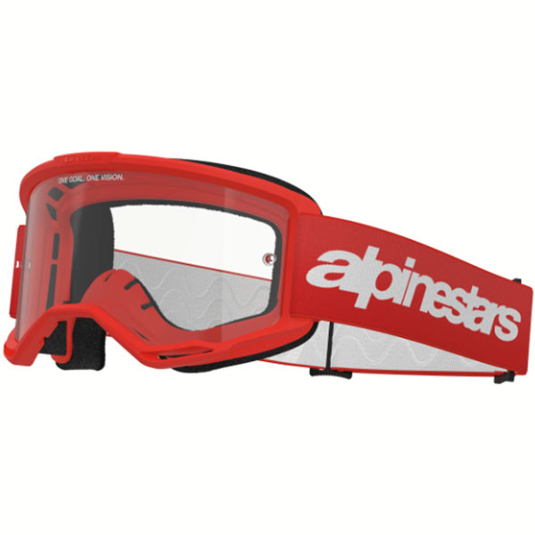 Очила за мотокрос Alpinestars Vision 3 Wordmark Red - Clear