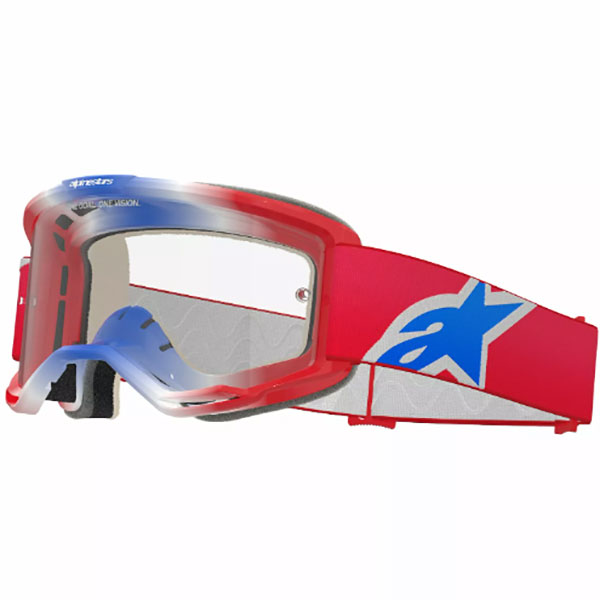 Очила за мотокрос Alpinestars Vision 5 Corp Red Blue White - Clear