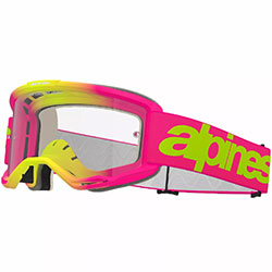 Очила за мотокрос Alpinestars Vision 5 Wordmark Pink Yellow - Clear