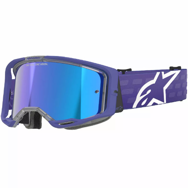 Очила за мотокрос Alpinestars Vision 8 Corp Purple - Blue Mirror