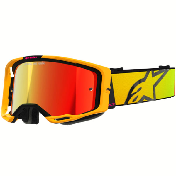 Очила за мотокрос Alpinestars Vision 8 Corp Yellow Pink - Red Mirror