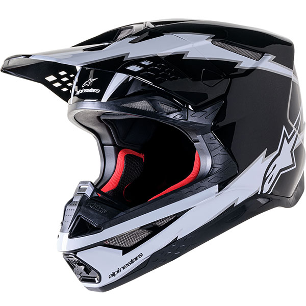 Каска ALPINESTARS SM10 Ampress Black White ECE 22.06