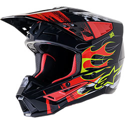 Каска ALPINESTARS SM5 Rash Red Gray ECE 22.06