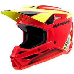 Юношеска каска Alpinestars SM3 Fray - Red Yellow Fluo Black ECE 22.06