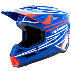 Юношеска каска Alpinestars SM3 Wurx - Blue Red White Black ECE 22.06