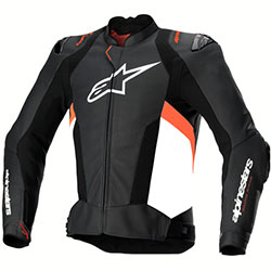 Кожено яке Alpinestars Missile V3 Airflow - Black White Red