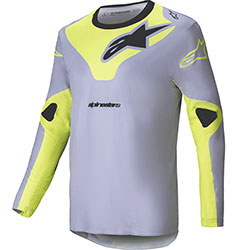 Mотокрос блуза Alpinestars Racer Veil - Gray Yellow Fluo