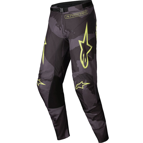 Mотокрос панталон Alpinestars Racer Hollow - Dark Camo Yellow Fluo