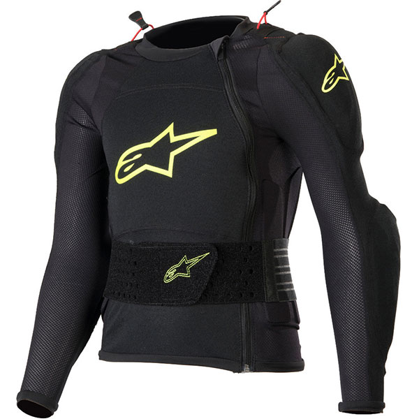 Юношеска протекторна жилетка Alpinestars Bionic Plus - Black Yellow Fluo