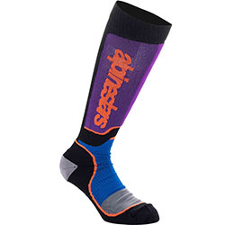 Юношески мотокрос чорапи Аlpinestars MX Plus - Black Purple Blue