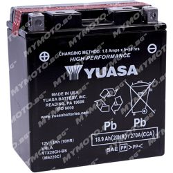 AGM акумулатор YUASA YTX20CH-BS - 12 V / 18 AH п. ток 270 A с ляв+