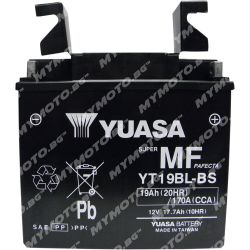 AGM акумулатор YUASA YT19BL-BS - 12 V / 17.7 Ah п. ток 170 A с десен+