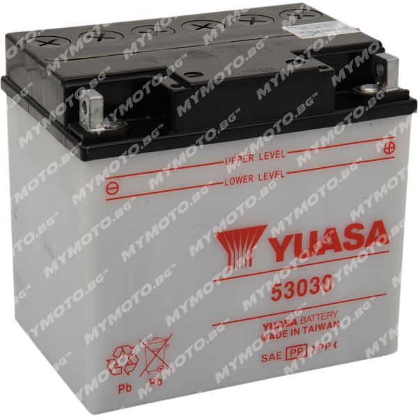 Акумулатор YUASA 53030 - 12 V / 30 AH с десен+