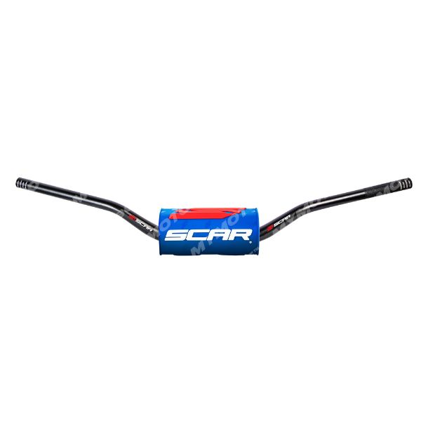 Кормило SCAR HANDLEBAR O2 HI BK/BL PAD - 28,6 mm