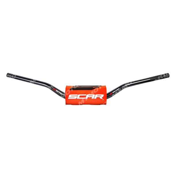 Кормило SCAR HANDLEBAR O2 HI BK/OR PAD - 28,6 mm