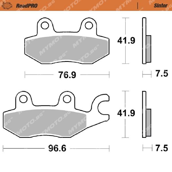 Предни Накладки за Улично или Спортно каране MOTO-MASTER 413701 синтер