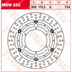 Преден спирачен диск TRW MSW253