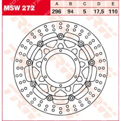 Преден спирачен диск TRW MSW272