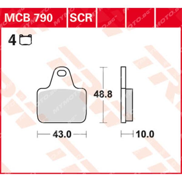 Предни Състезателни Накладки TRW MCB790SCR Синтеровани