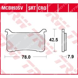 Предни Състезателни Накладки TRW MCB893CRQ Карбонови