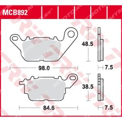 Органични Накладки за Скутер TRW MCB892