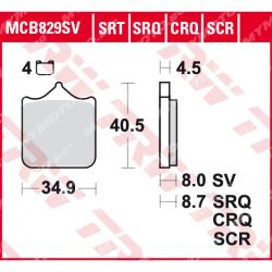 Предни Накладки за Улично или Спортно каране TRW MCB829SRT синтер