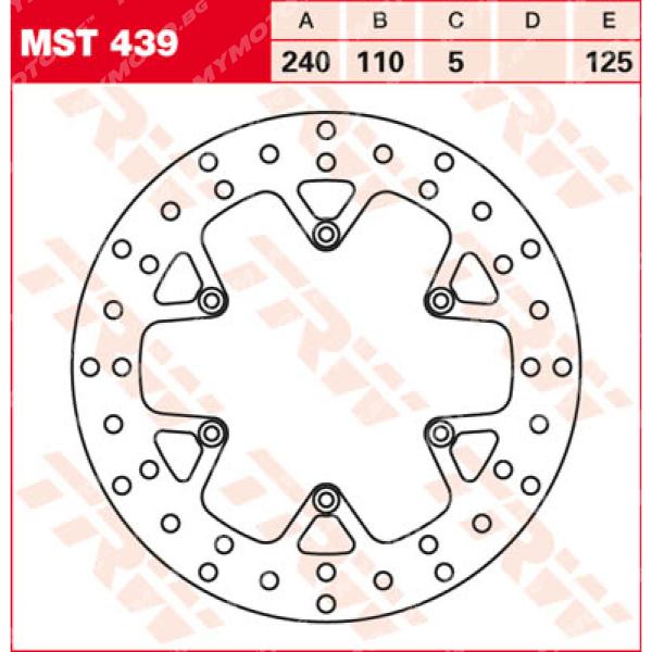 Заден спирачен диск TRW MST439