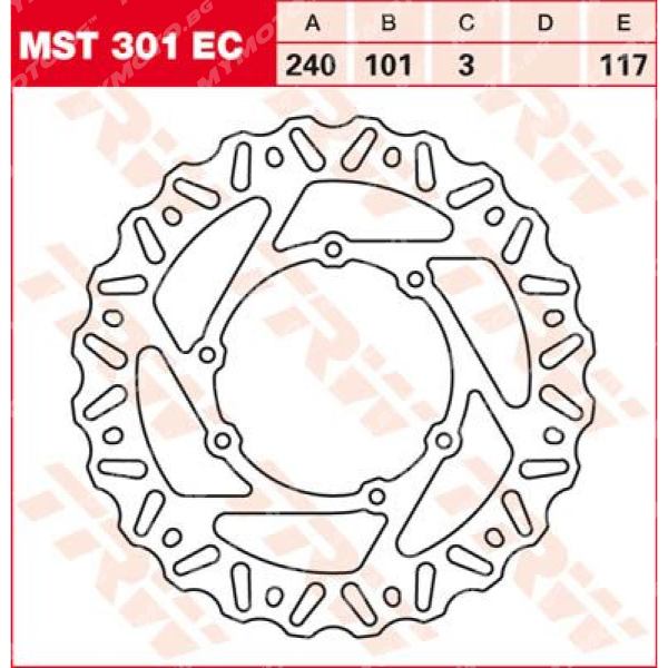 Преден спирачен диск TRW MST301EC