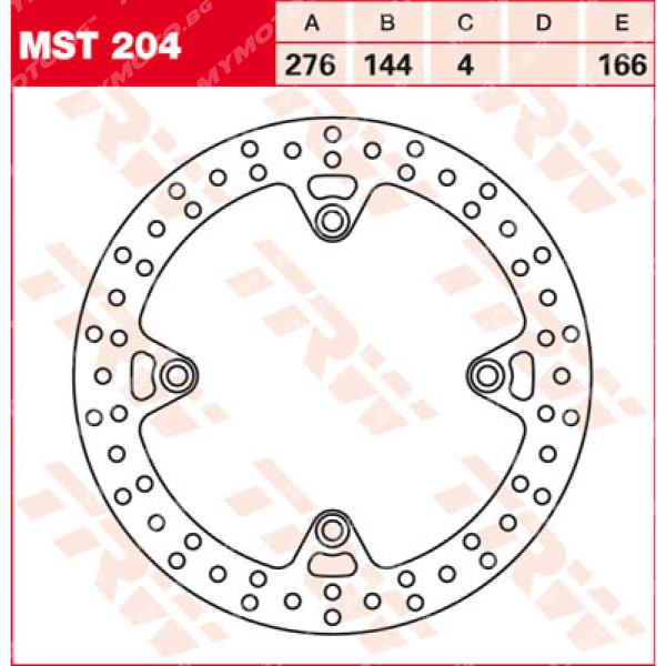 Преден спирачен диск TRW MST204