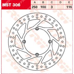 Преден спирачен диск TRW MST306