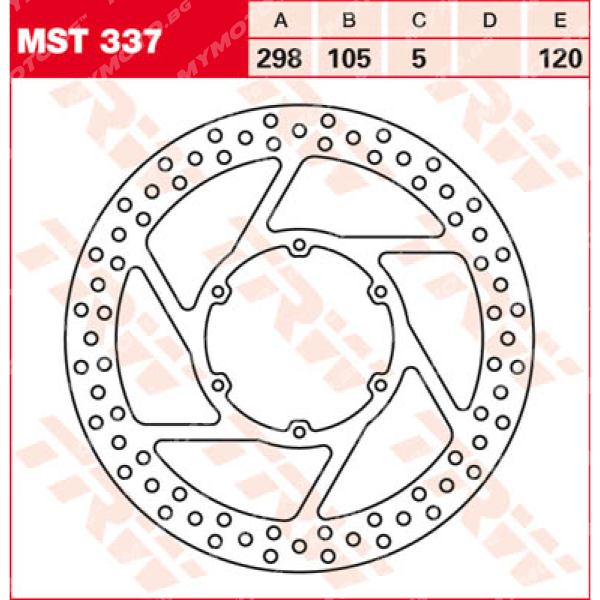 Преден спирачен диск TRW MST337