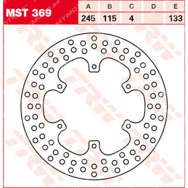 Преден спирачен диск TRW MST369