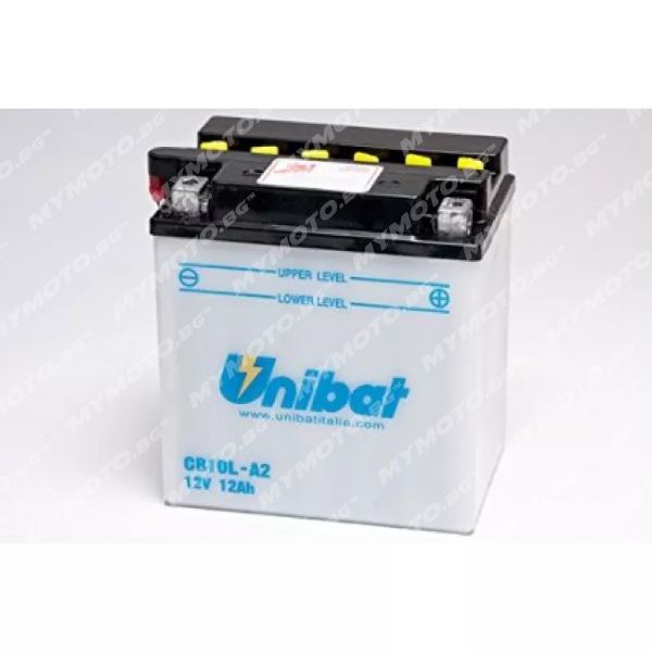 Акумулатор UNIBAT CB10L-A2 - 12 V / 12 Ah п. ток 160 A с десен+